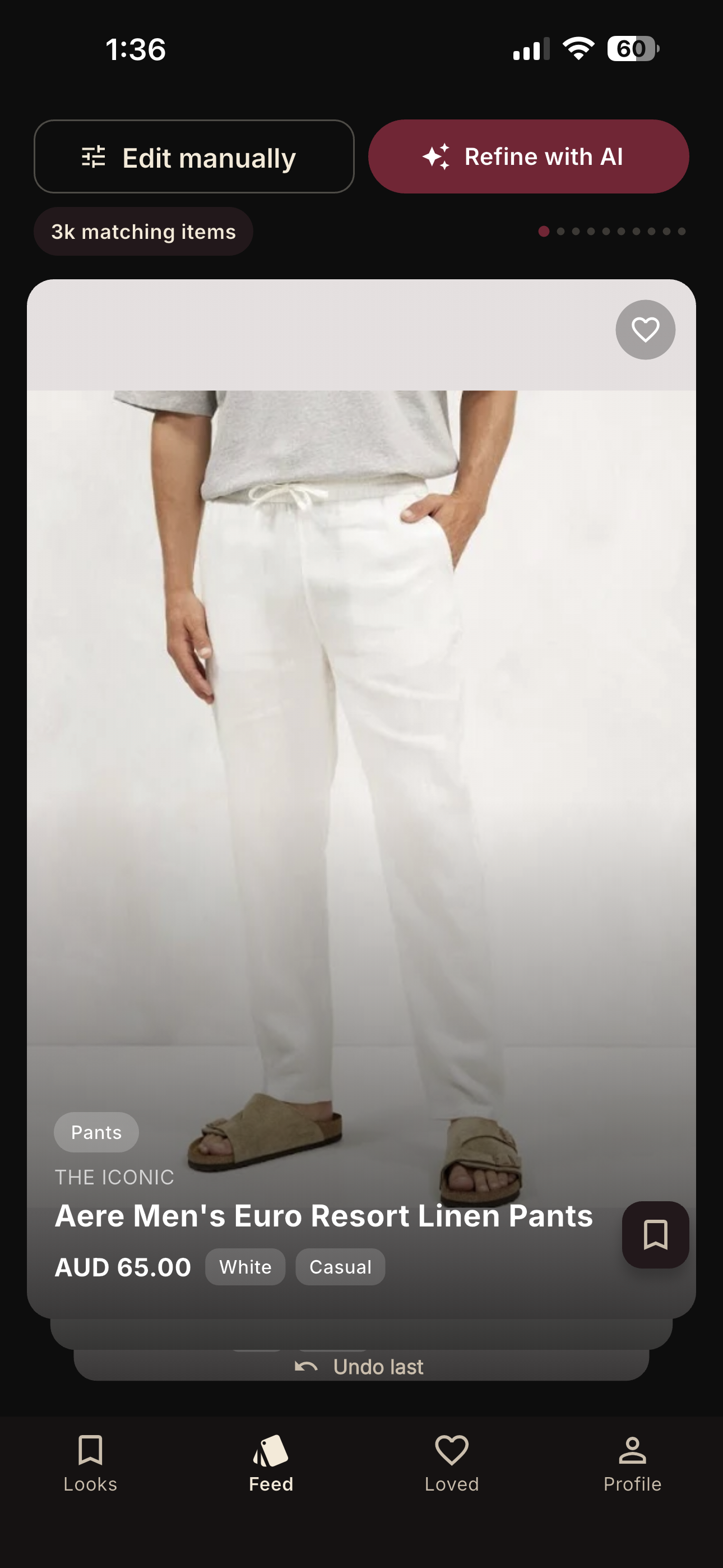 Sartano app — curated fashion discovery feed